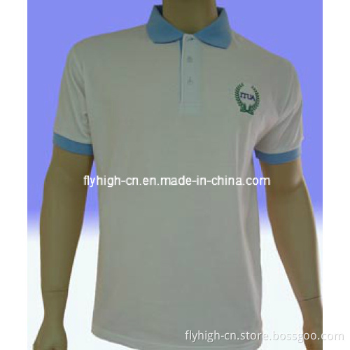 Slim Fit White Pique Polo T-Shirt (008)